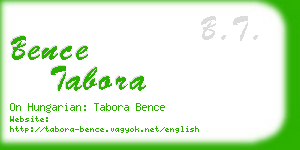 bence tabora business card